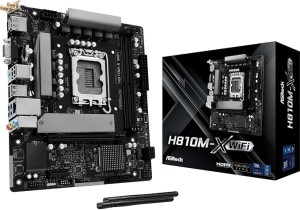 ASRock H810M-X WiFi Micro-ATX Motherboard | Supports Intel Core Ultra Processors (LGA1851) | DDR5 6400 | PCIe 4.0 | 2.5G LAN | WiFi 5 | 6+1+1+1+1 Power Phase