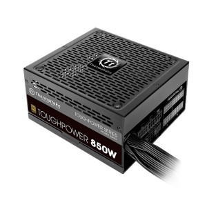 850W ATX 3.1 power supply with native PCIe Gen5.1 12+4pin connector, 80 PLUS 230V EU Gold efficiency, single +12V rail, DC-DC design, and ultra-quiet 120mm fan for high-performance gaming systems.