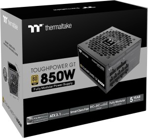 Thermaltake Toughpower GT 850W | ATX 3.1 | PCIe 5.1 | 80+ Gold | Modular | BLACK