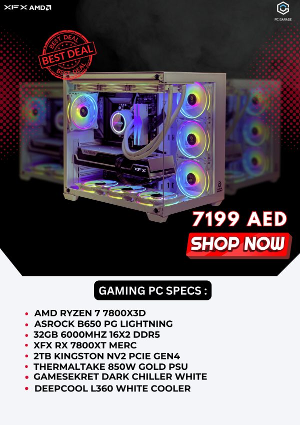 Gaming PC with 7800XT Graphics Card