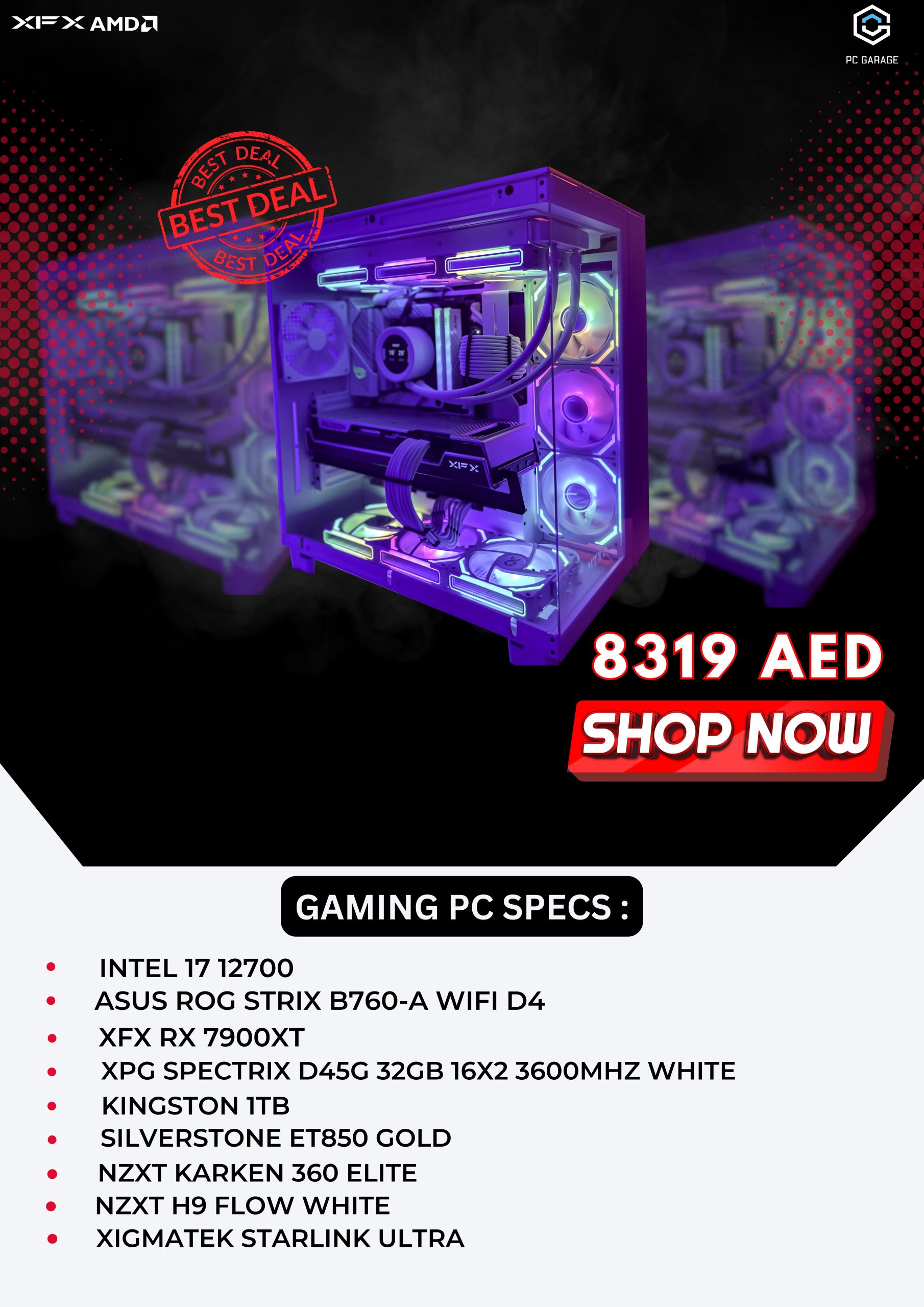 Gaming PC with 7900xt Graphics Card