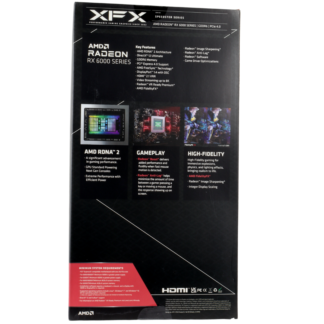 XFX RX 6 XT 8 SWFT 2 Core Gaming Graphics Card  REFURBISHED XFX Speedster  SWFT 2 AMD Radeon™ RX 6 XT Core Gaming Graphics Card With 8 GDDR6, AMD RDNA™  2 - PC Garage