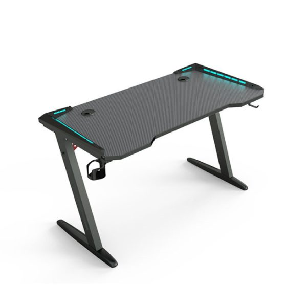 Hot Selling PC Computer Desk 7 Color Gaming Table with LED Light Gaming Desk PC Garage