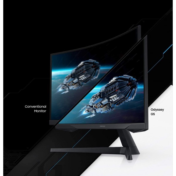 samsung 27 g5 odyssey gaming monitor with 1000r curved screen lc27g55tqwmxue 4 PC Garage