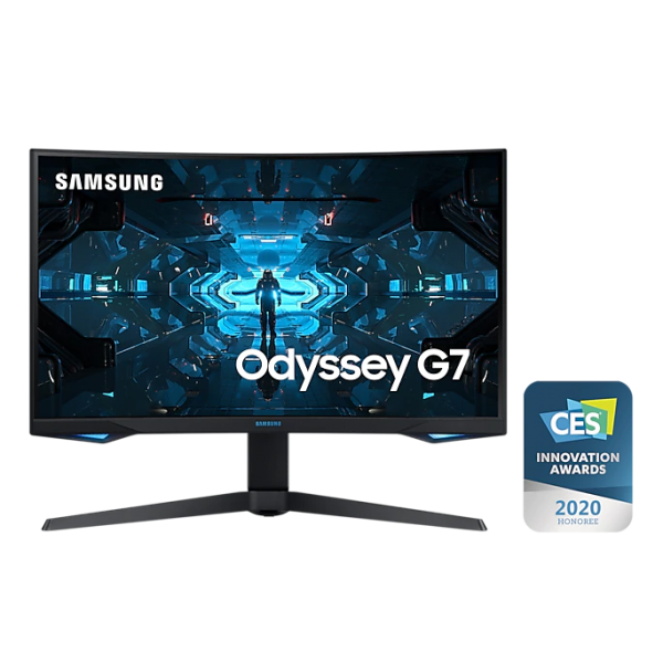 samsung 27 odyssey g7 gaming monitor with qhd 1000r curved screen 240hz refresh rate vesa display hdr10 lc27g75tqsmxue 1 PC Garage